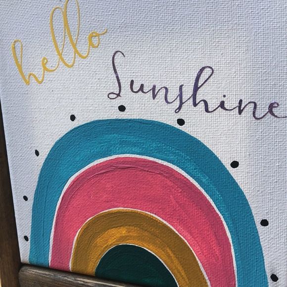 HandāPaintedāCanvasĀ -Wall Art - Picture 4 of 6